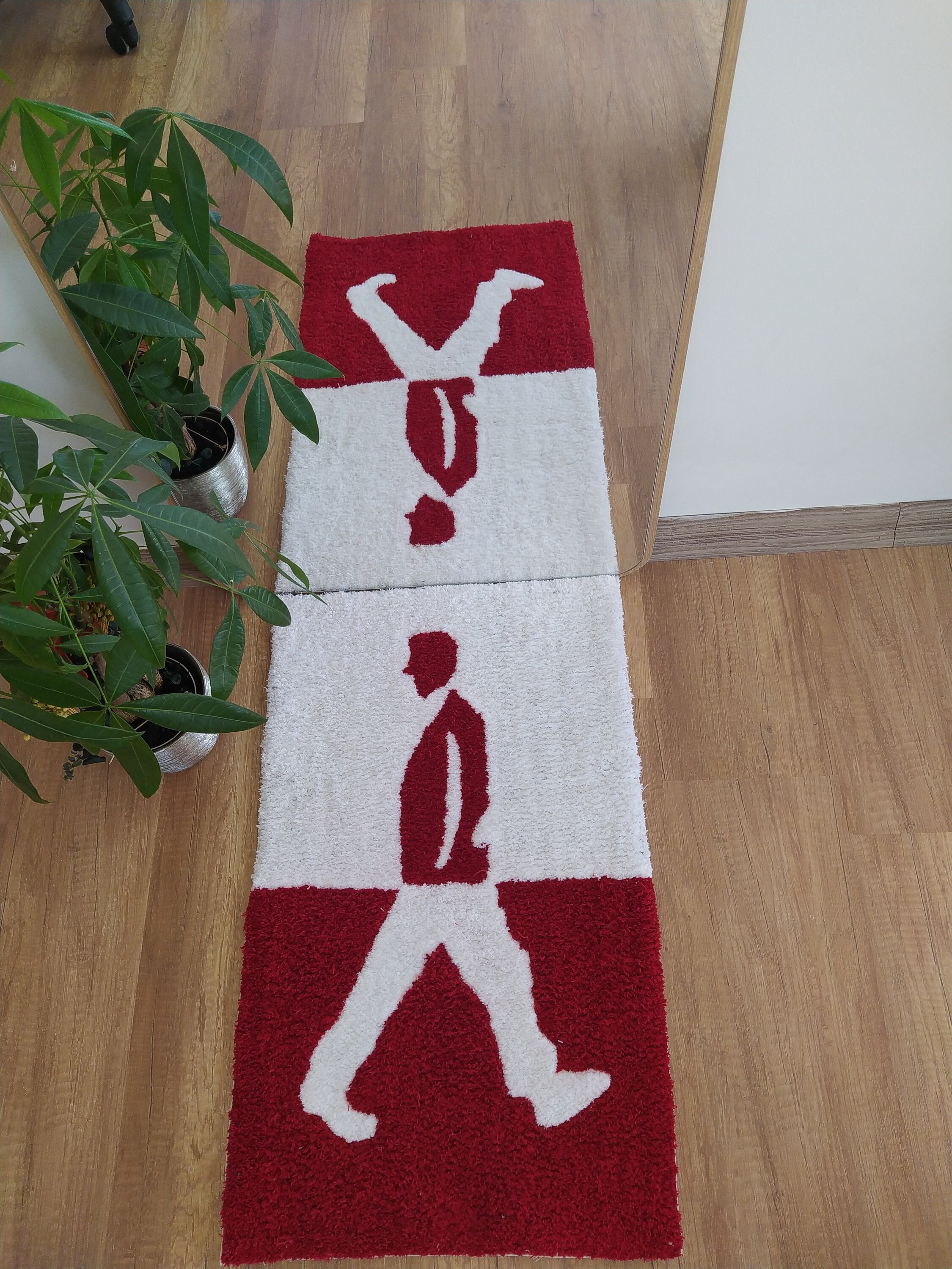 Walking Man Handmade Tufted Rug Home Decor Enjoyable - Etsy
