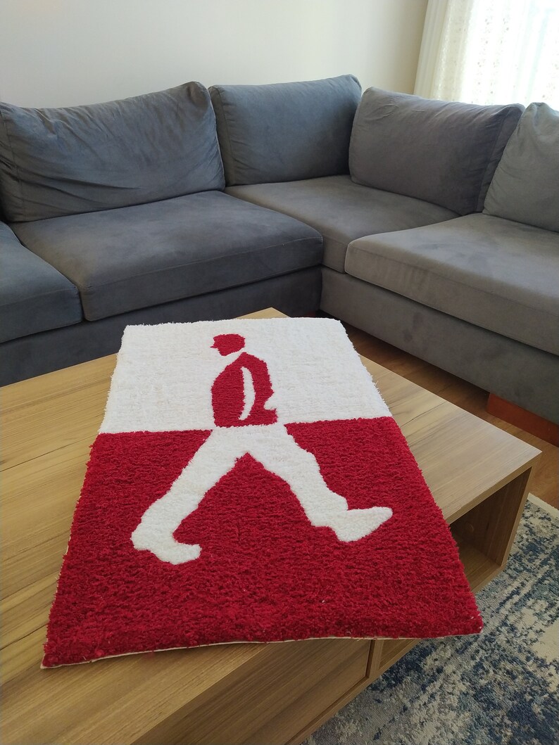 Walking Man Handmade Tufted Rug Home Decor Enjoyable - Etsy