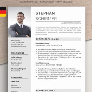 Plantillas de solicitud en alemán en Word y Canva | CV, carta de presentación, portada, lista de anexos