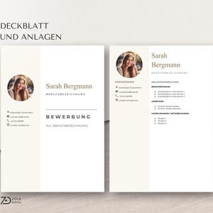 Deckblat Bewerbung, Lebenslauf Vorlage, Anlagenverzeichnis, Bewerbungsmappe, Bewerbungsvorlagen, Bewerbungsmappe. Google Docs, Word und Pages