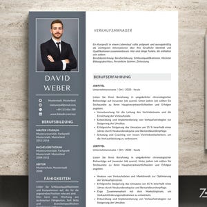 Ansökningsmall för Word och Canva på tyska | Ansökningsmall - CV, personligt brev, motivationsbrev, referenser