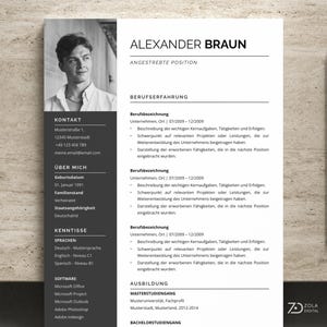 Professional Word 2026 Application Template | German CV Sample | Modern Template for Word & Mac Pages | Application Package