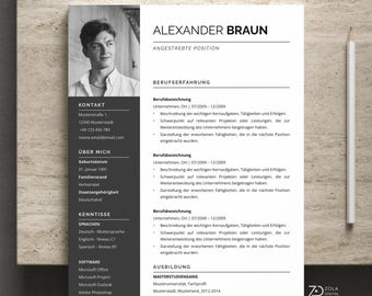 Professional Word 2026 Application Template | German CV Sample | Modern Template for Word & Mac Pages | Application Package