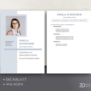 ATS-friendly CV and cover letter templates for Word and Pages. Simple and classic application templates in German. image 5