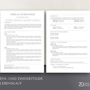 Einseitige und Zweiseitige ATS Lebenslaufvorlage mit klarer Gliederung, geeignet für lange Berufserfahrung. ATS-freundlich, schwarz-blau-weiß, ohne Bilder oder Designelemente. ATS Optimiert und  ideal für Berufe mit viel Inhalt wie Leitung, kaufmännische Berufe oder spezielle Fachbereiche. Bearbeitbar in Word und Pages, mit professioneller Struktur und frei anpassbar.