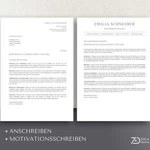 Zwei Varianten eines Bewerbungsschreibens: klassisch im DIN 5008 Format und eine kreative Version mit klarer Formatierung. Beide Vorlagen sind ohne Bilder, mit Blau-Weiß-Design und vollständig bearbeitbar. Geeignet für Bewerbung als Lehrer, Erzieherin, Manager oder Steuerfachangestellte. Kompatibel mit Word und Pages.