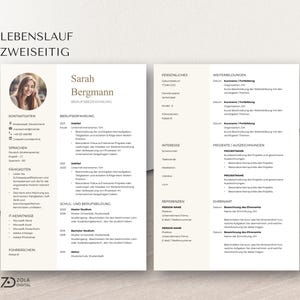 Lebenslauf Vorlage Bestseller, Lebenslauf deutsch einseitig zweiseitig, Bewerbungsvorlagen, Bewerbungsunterlagen, Bewerbungsmappe, anschreiben, deckblatt- Design by ZolaDigital