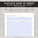 Potluck Sign up Template. Editable, Printable, Fillable and Blank Sign ...
