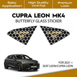 Cupra Leon MK4 (efter 2021) Kompatibel fjärilsrutedekal: Våffelmönstrad vinylfolie