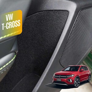 Comfortset voor Volkswagen T-CROSS, opbergvakken Trillingswerende geluidsisolerende coating, isolatievilt, zelfpassend gesneden