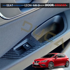 Interieurafwerkingsset Seat Leon MK3: vinylbekleding in koolstofvezelstijl