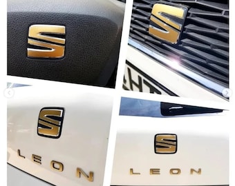 Amblem-stickercoating voor Seat Leon/MK3-MK2 Set-Vınıl Folıo-Stabılıyt Verwijderen - Met speciale kleuren