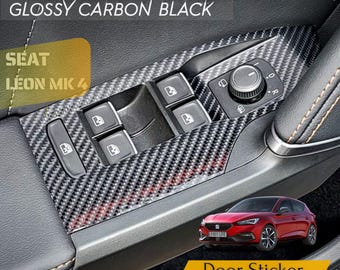 Carbon Look Door Interior Trim for SEAT Leon MK4 Vinyl Wrap