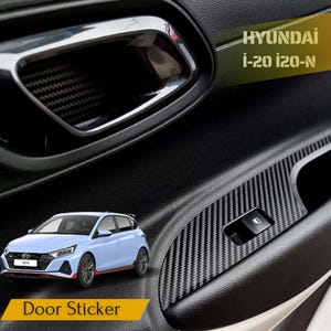 Vinylklistermärke i kolfiberlook för interiörlister till Hyundai i20 instrumentpanel