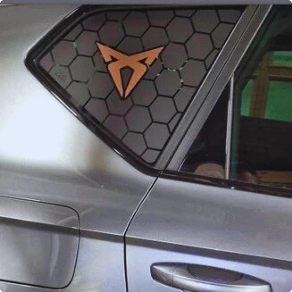 Waben Sticker Passend Für Cupra Formentor Schwarz Matt Kupfer Matt Oracal - Foto 4