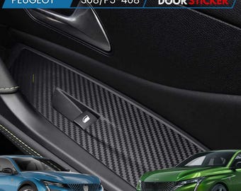 6Pcs Gloss Black Car Stickers For Peugeot 308 I (T7) 2008-2010 2011 2012 2013 Window Trim Cover BC Column Strip Pillar Posts - 34