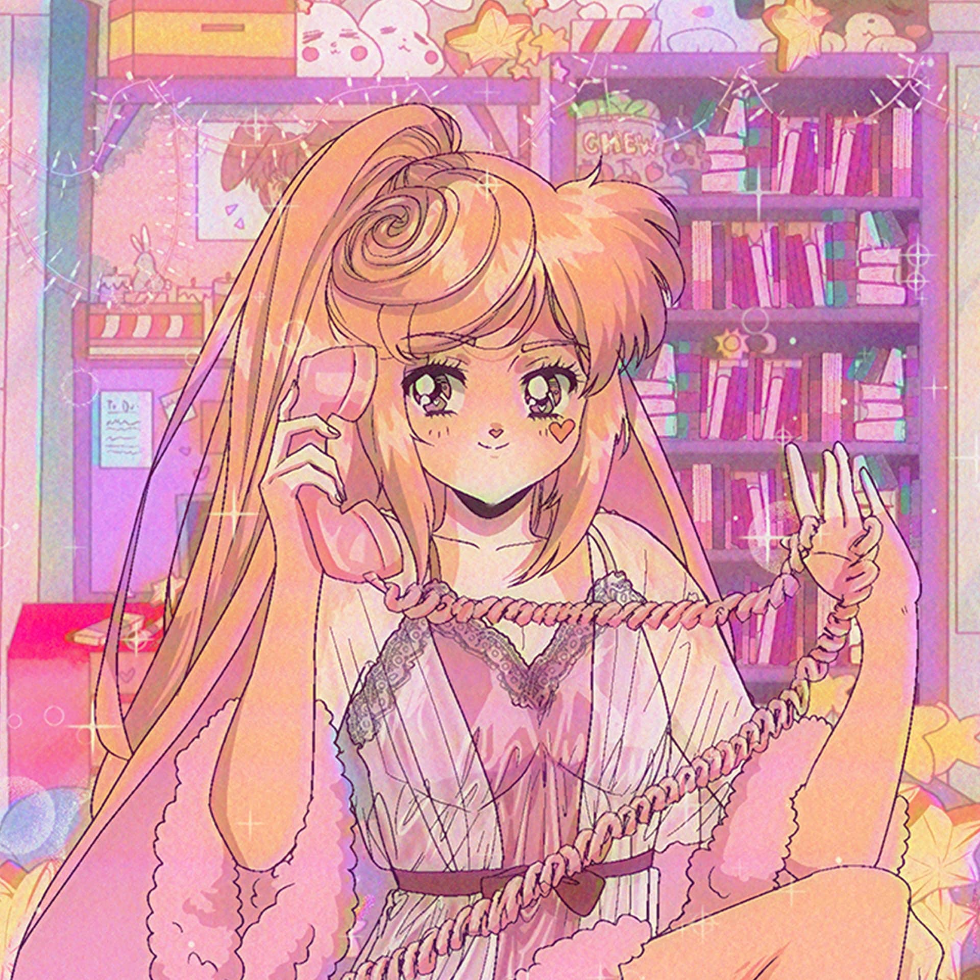 ArtStation  90s Anime Aesthetic Self Portrait