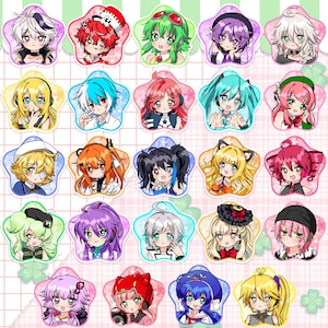 PREORDER Vocaloid Vocal Synth Utau Star keychain charms 2.78&quot;