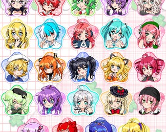 PREORDINA Adesivi in vinile fatti a mano Vocaloid Vocal Synth Utau Star