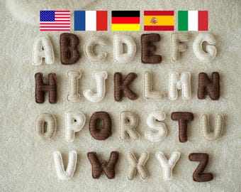 Crochet Alphabet Pattern, Soft Uppercase Letters, Amigurumi Letters, DIY Plush Letters Tutorials (PDF Download)