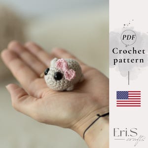 Sad hamster NO SEW crochet pattern, sad hampter tiktok meme crochet pattern without sew, amigurumi sad hamster for beginners pdf