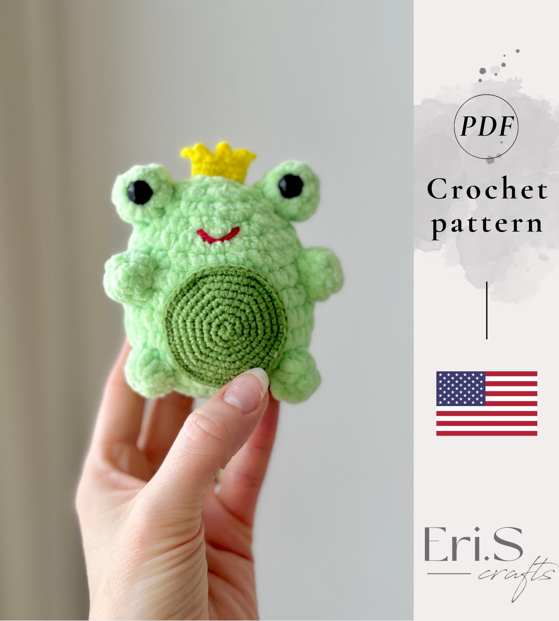 30 Frog and Toad Crochet Patterns for Plush Toys, Bags, Decor, and Gifts 19 Crochet Frog Pattern with Crown