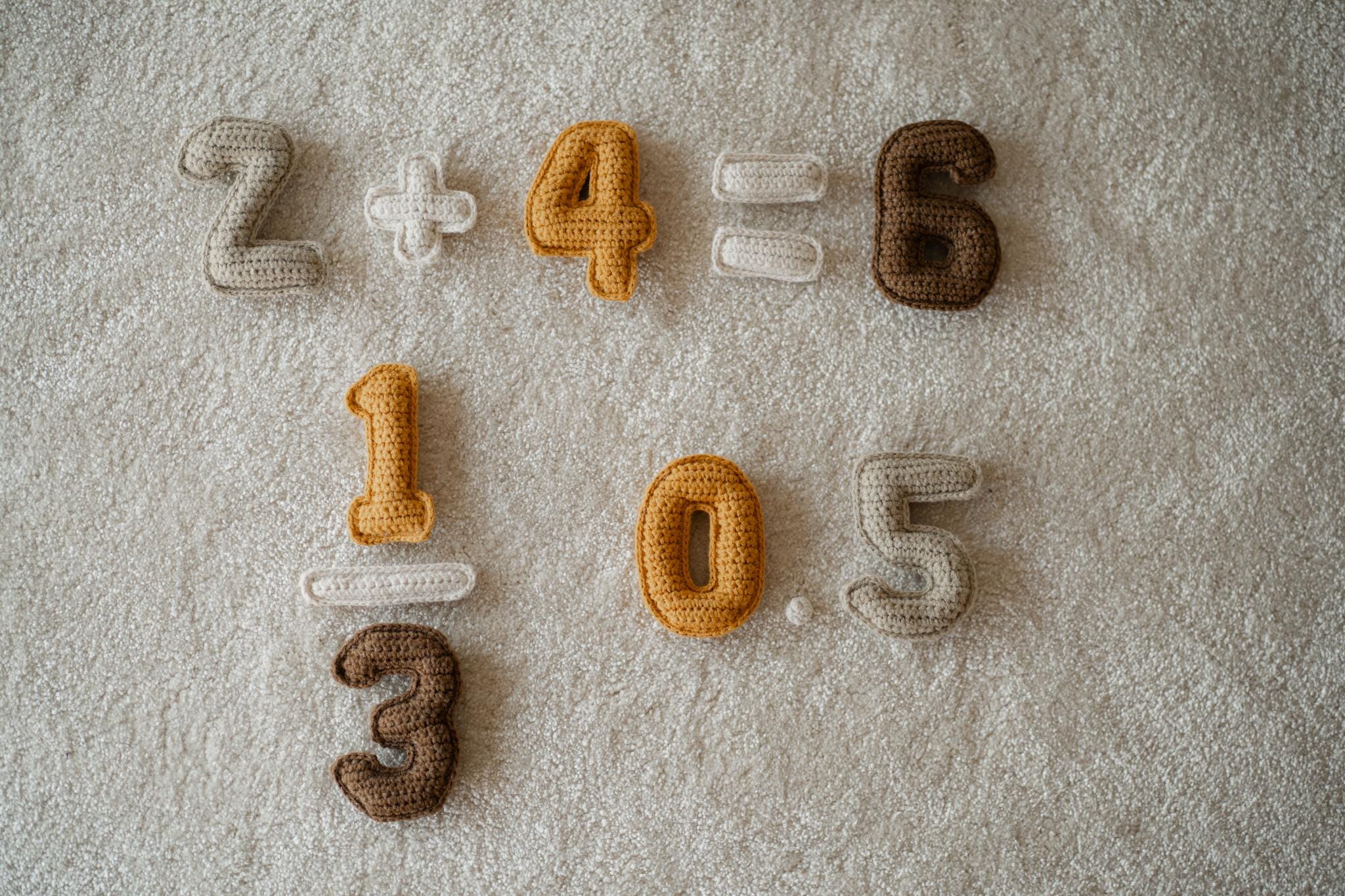 Crochet Math 3 Pattern Crochet Numbers & Soft Math Symbols Pattern, Handmade Educational Toy ...