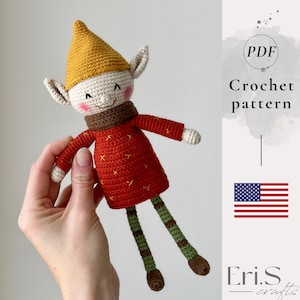 Häkelanleitung für Elfen, Amigurumi Zwerge Anleitung, DIY Kinderzimmer Deko PDF