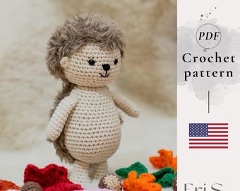 Crochet Hedgehog Pattern, Amigurumi Forest Animal, Beginner Plushie (PDF Pattern)