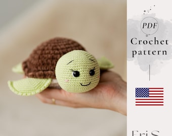 Crochet Turtle Pattern, Amigurumi Ocean Stuffed Animal, Beginner Friendly (PDF)