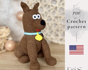 Patrón de perro de ganchillo, peluche de cachorro amigurumi, ideal para principiantes (patrón en PDF)