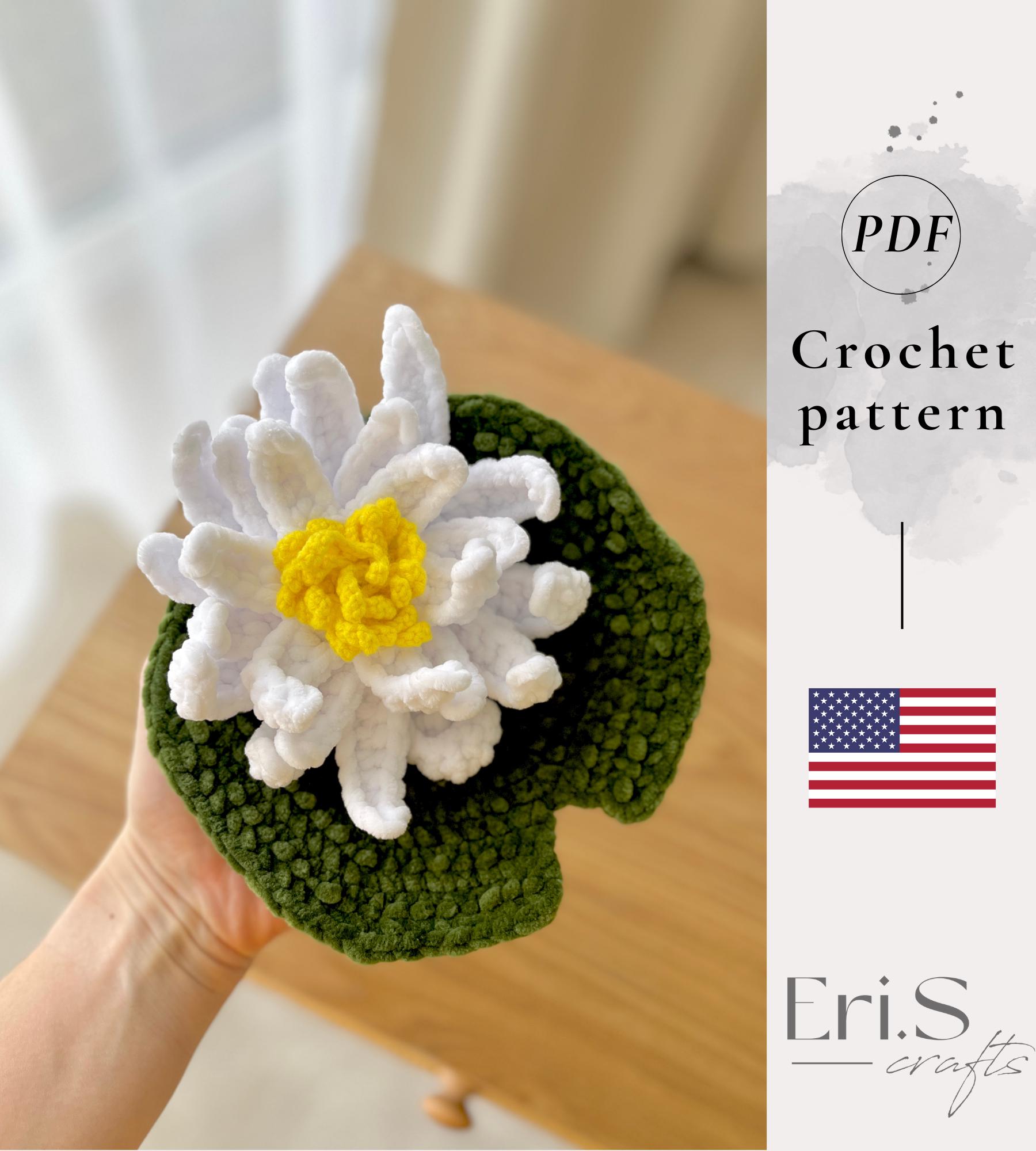 30 Lotus Flower Crochet Patterns for Beautiful Decor, Gifts, and Giftable Makes 28 Crochet Water Lily 3D Floral Decor Pattern