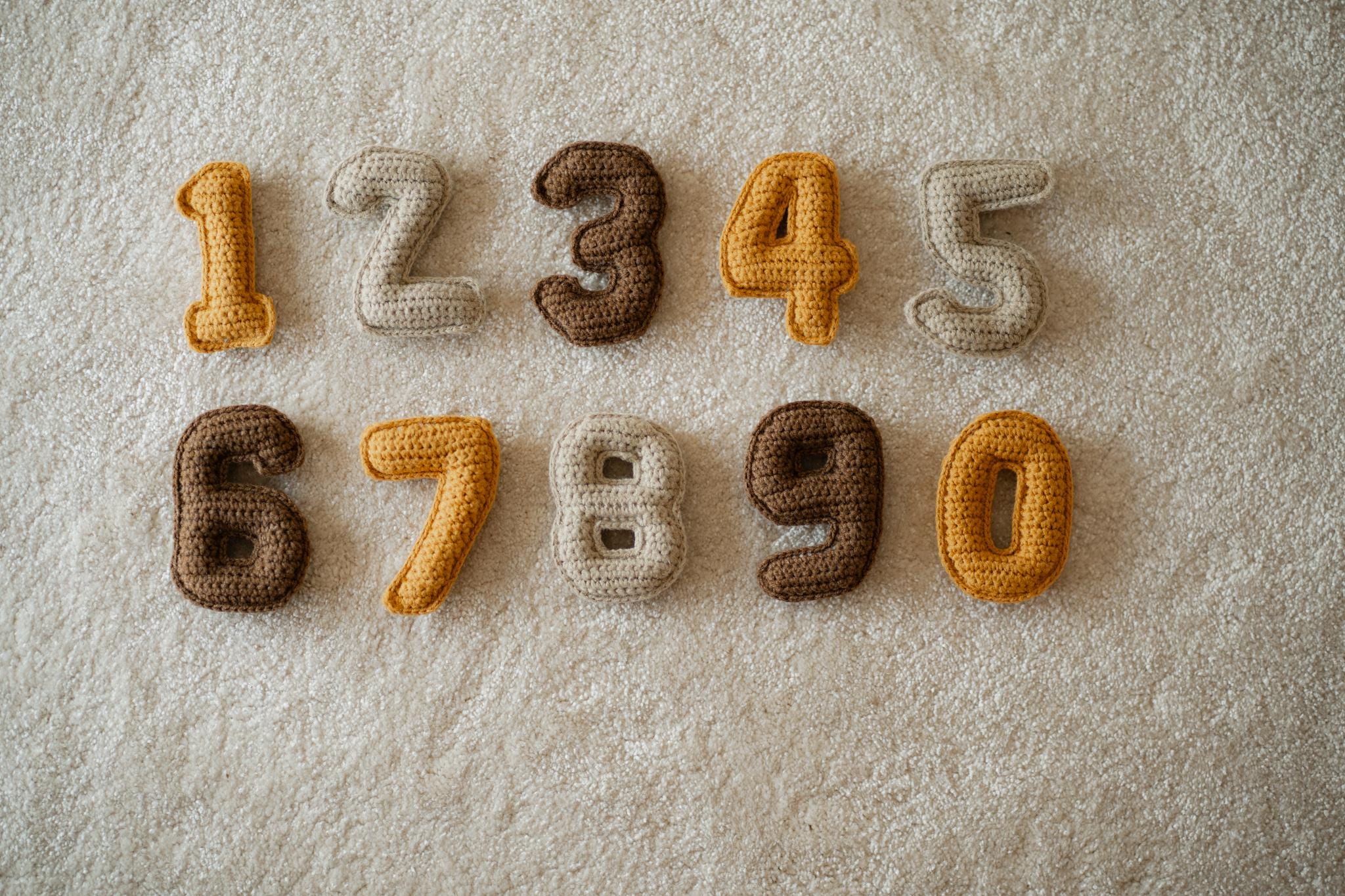 Crochet Numbers & Soft Math Symbols Pattern, Handmade Educational Toy ...