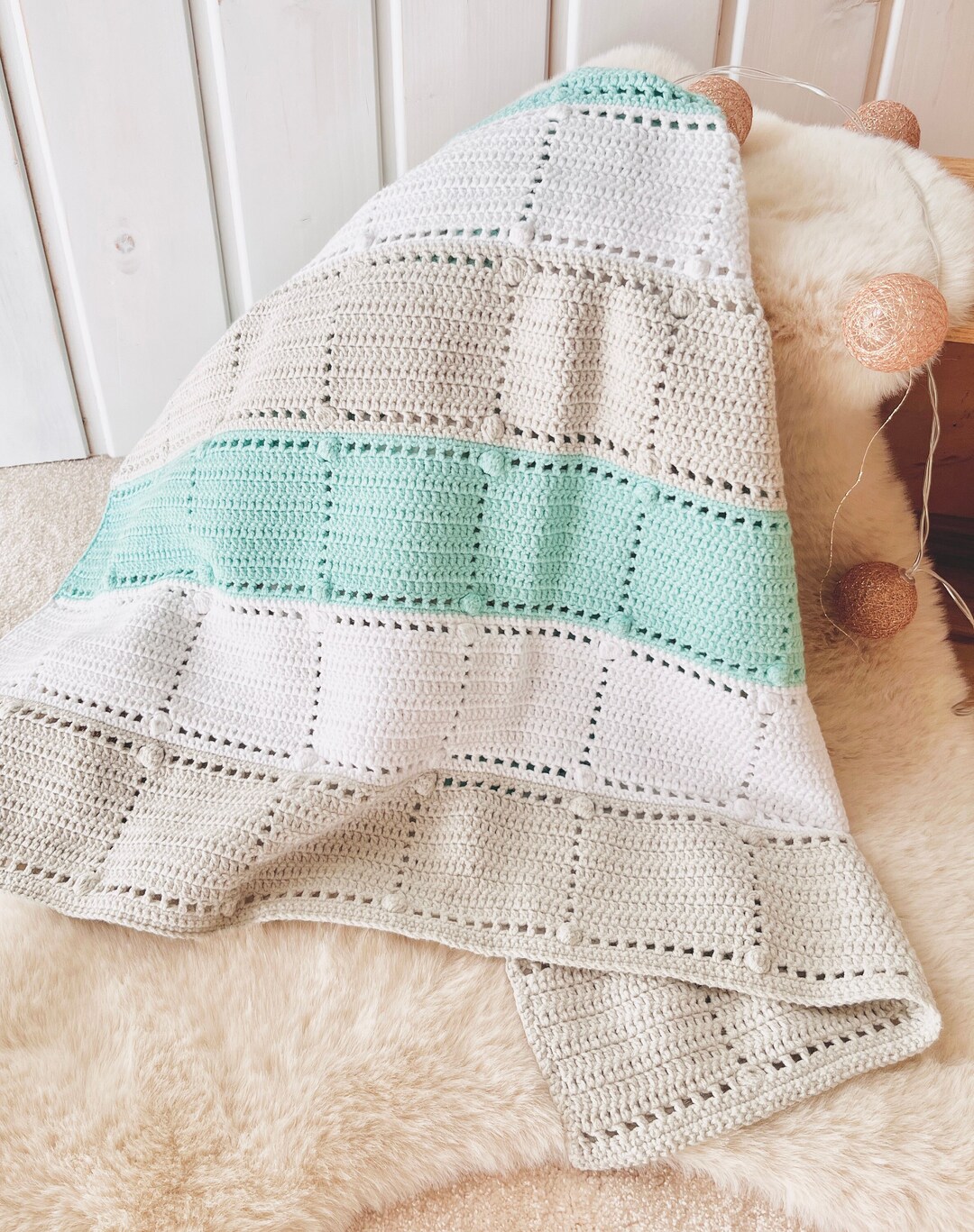 Cotton Crochet Baby Blanket for Your Baby or Special Gift for Etsy