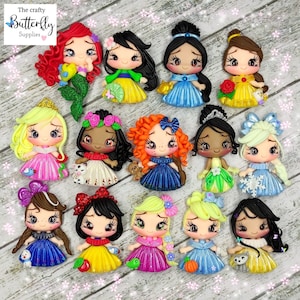 Princess handmade clay dolls