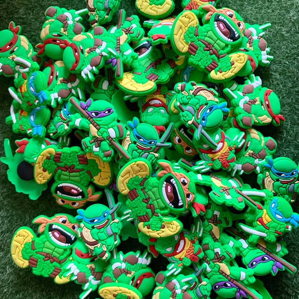 Mixed 4pc green ninjas croc charms