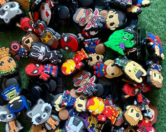 Mixed 4pc superhero croc charms