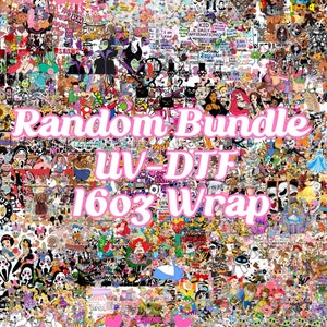 Random 16 oz UV DTF cup wrap 10 pcs
