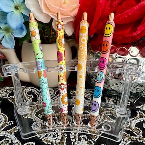 cute retro smiley face metal ball point pens