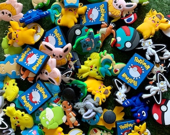 Mixed 4pc gamer poke croc charms