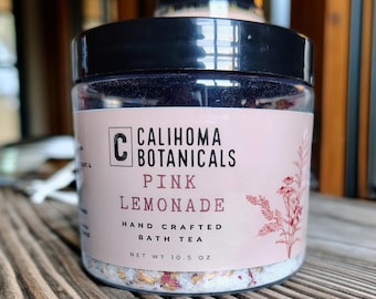 Té de baño de limonada rosa