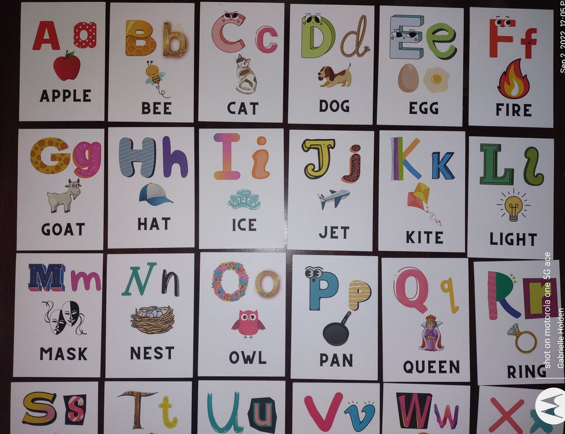 ABC Flashcards Etsy