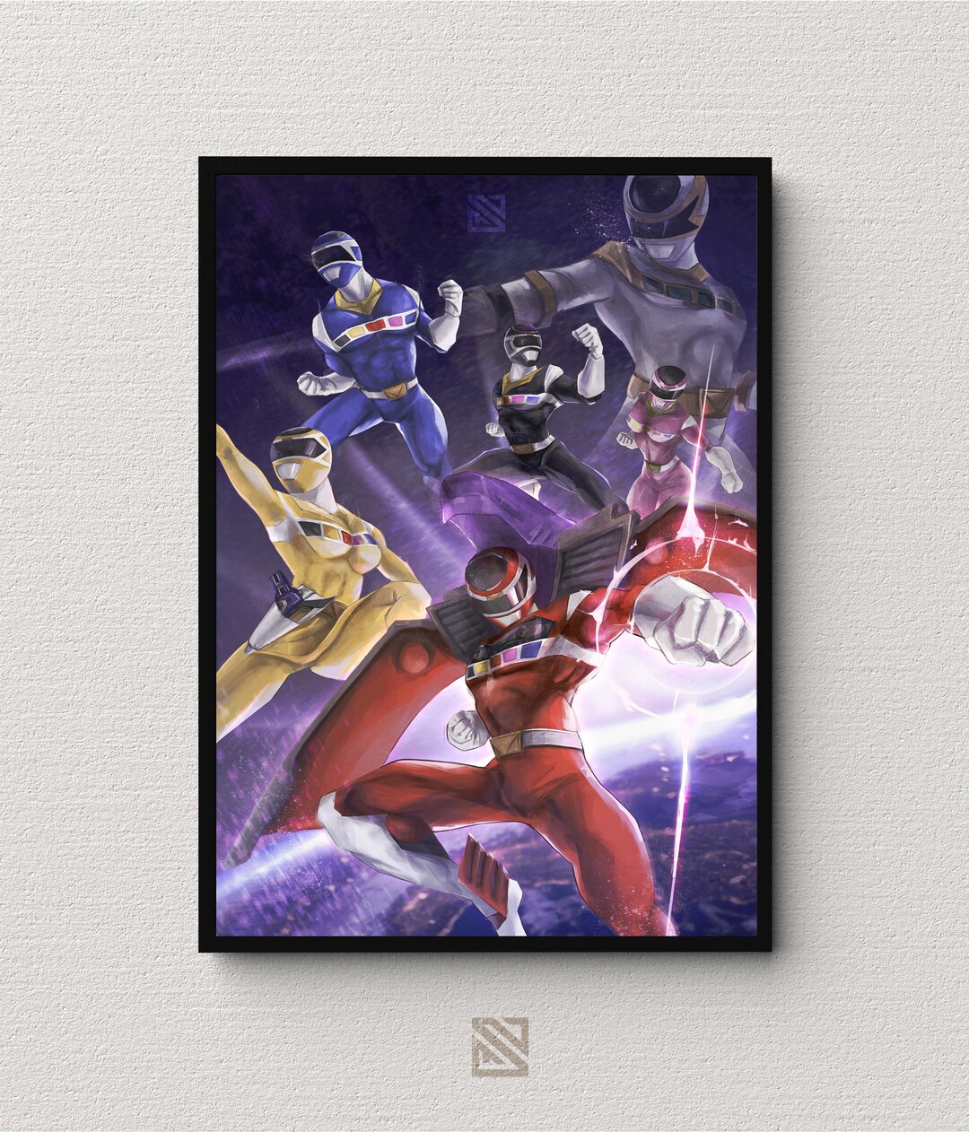 Power Rangers in Space Full Team Illustration | Tokusatsu Fan Art ...