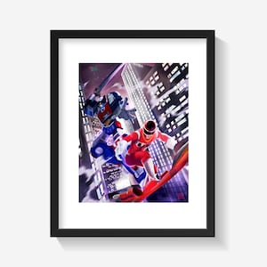 In Space Red Power Ranger Invasion Megaranger | 8x10 Tokusatsu Wall Art