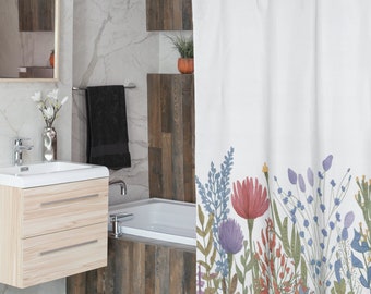 Wildflower Shower Curtain | Bathroom Decor | Flowers