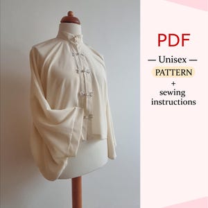 PDF Pattern -  Hanfu with mandarin collar