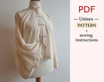 PDF Pattern -  Hanfu with mandarin collar