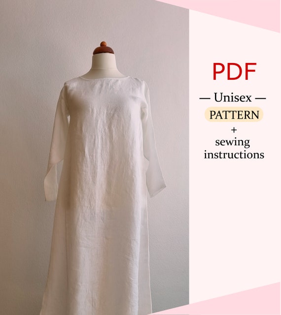 PDF Pattern Medieval Shift, Chemise, 14 Century Shirt -  Canada