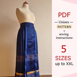 Mamianqun PDF Pattern: Traditional Chinese Horse Face Skirt (Sizes S-XXL)