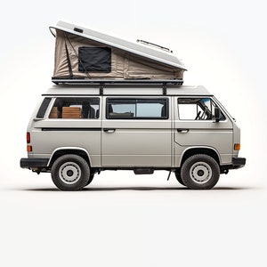 Volkswagen T3 van 1979, roam the roads, road trip gift,  Surf Life print, Volkswagen Westfalia, gift for adventurers.